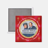 Logo of foto van dominee, kerkelijke feestdagen magneet (Voorkant / Achterkant)