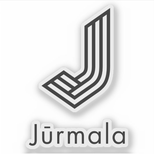 Logo of the city of Jūrmala, Latvia Sticker (Voorkant)