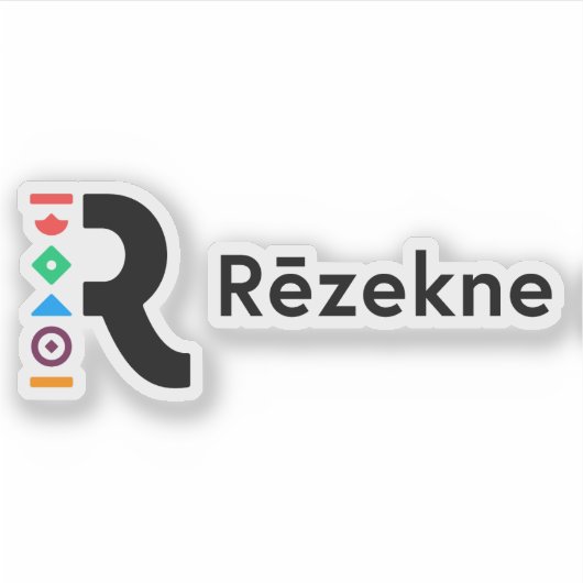 Logo of the city of Rēzekne, Latvia Sticker (Voorkant)
