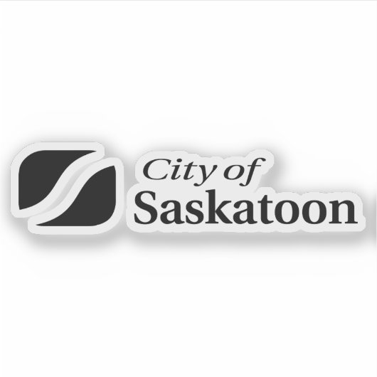 Logo of the city of Saskatoon, Saskatchewan,Canada Sticker (Voorkant)