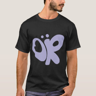 logo olivia rodrigo paarse vlinder t-shirt