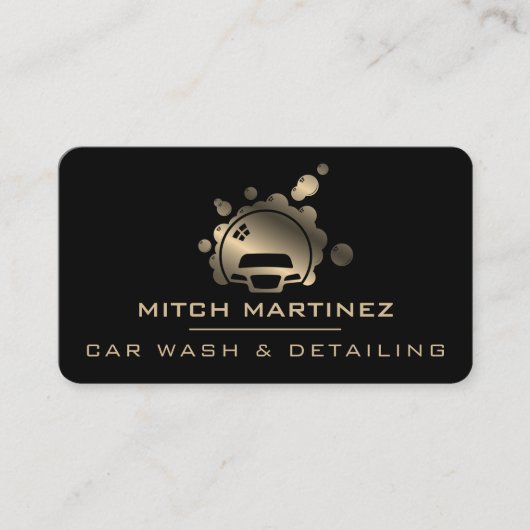 Logo omhulsel visitekaartje metallische autobel (Voorkant)