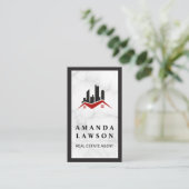 Logo on commercieel vastgoed residentieel vastgoed afsprakenkaartje (Staand voorkant)