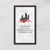 Logo on commercieel vastgoed residentieel vastgoed afsprakenkaartje (Achterkant)