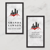 Logo on commercieel vastgoed residentieel vastgoed afsprakenkaartje (Voorkant / Achterkant)