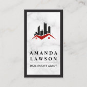 Logo on commercieel vastgoed residentieel vastgoed afsprakenkaartje (Voorkant)