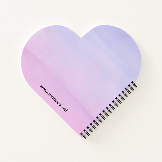 Logo on desert sunset watercolour heart notebook notitieboek (Achterkant)