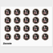 Logo Online Makeup Cosmetics Bedankt Back Gold Ronde Sticker (Vel)