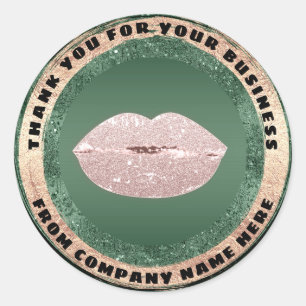Logo Online Makeup Cosmetics Dank Roos Greenery Ronde Sticker