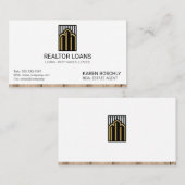 Logo onmaak voor vastgoed | Houten woning Visitekaartje (Voorkant / Achterkant)