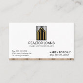 Logo onmaak voor vastgoed | Houten woning Visitekaartje (Voorkant)