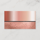 Logo onmaak voor vastgoed | Roze goud folie | Luxe Visitekaartje (Achterkant)