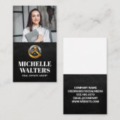 Logo onroerend goed | Aangepaste zakelijke foto Visitekaartje (Voorkant / Achterkant)