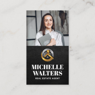 Logo onroerend goed   Aangepaste zakelijke foto Visitekaartje