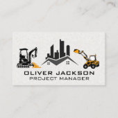 Logo onroerend goed | Bouwvoertuigen voor bulldoze Visitekaartje (Voorkant)