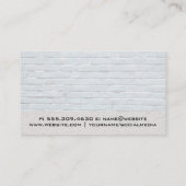 Logo onroerend goed | Brick Wall Backdrop Visitekaartje (Achterkant)