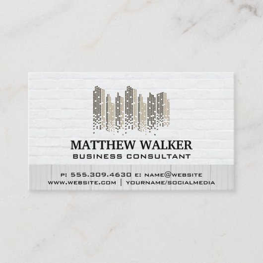 Logo onroerend goed | Brick Wall Visitekaartje (Voorkant)