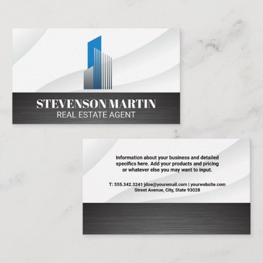 Logo onroerend goed | Gebouw Visitekaartje (Voorkant / Achterkant)