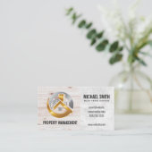 Logo onroerend goed | Hout Visitekaartje (Staand voorkant)