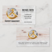 Logo onroerend goed | Hout Visitekaartje (Voorkant / Achterkant)