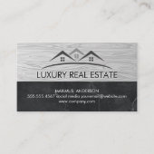 Logo onroerend goed | Houtnerf | Marmer Visitekaartje (Voorkant)