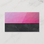 Logo onroerend goed | Magenta Geometric | Marmer Visitekaartje (Achterkant)