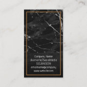 Logo onroerend goed | Marmer leer Visitekaartje (Achterkant)