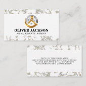 Logo onroerend goed | Marmer Trim Visitekaartje (Voorkant / Achterkant)