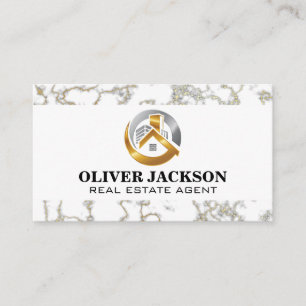 Logo onroerend goed Marmer Trim Visitekaartje