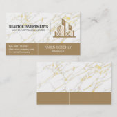 Logo onroerend goed | Marmer Visitekaartje (Voorkant / Achterkant)