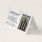 Logo onroerend goed | Marmer Visitekaartje (Voorkant)