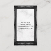 Logo onroerend goed | Marmer | Zwart Lijst Afsprakenkaartje (Achterkant)