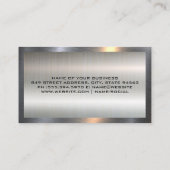 Logo onroerend goed | Metaal op metaal Visitekaartje (Achterkant)