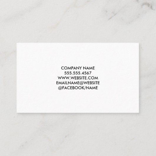 Logo onroerend goed | Metaal Visitekaartje (Achterkant)