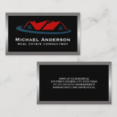 Logo onroerend goed | Metaalgrens Visitekaartje (Voorkant / Achterkant)