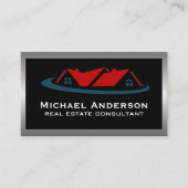 Logo onroerend goed | Metaalgrens Visitekaartje (Voorkant)