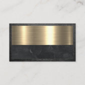 Logo onroerend goed | Metaalleder Visitekaartje (Achterkant)