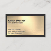 Logo onroerend goed | Metalen achtergrond Visitekaartje (Achterkant)