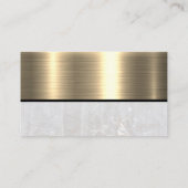 Logo onroerend goed | Metalen goud marmer Visitekaartje (Achterkant)