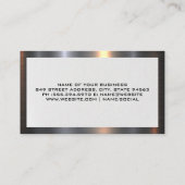 Logo onroerend goed | Metalen trim Business Visitekaartje (Achterkant)