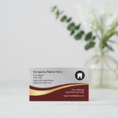 Logo onroerend goed | Metallic Black Visitekaartje (Staand voorkant)