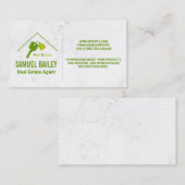 Logo onroerend goed | Thuis en sleutels Visitekaartje (Voorkant / Achterkant)