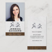 Logo onroerend goed | Vrouw voor bedrijven Visitekaartje (Voorkant / Achterkant)