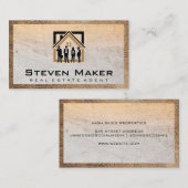 Logo onroerend goed | Zakelijke mensen Visitekaartje (Voorkant / Achterkant)