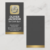 Logo onroerend goed | Zilver Gold Visitekaartje (Voorkant / Achterkant)