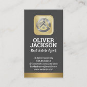 Logo onroerend goed | Zilver Gold Visitekaartje (Voorkant)