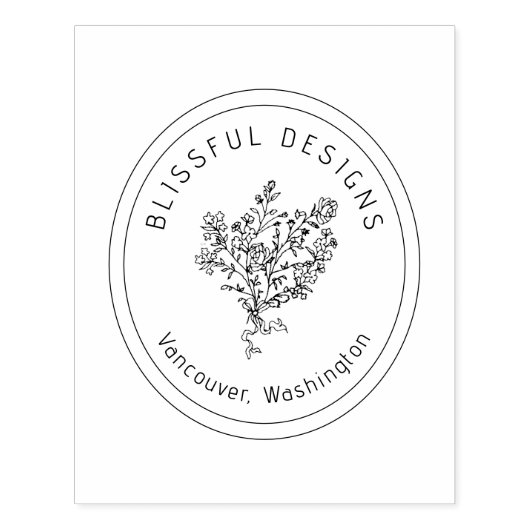 Logo  ontwerp Bloemenwinkel Business Rubberstempel (Afrduk)