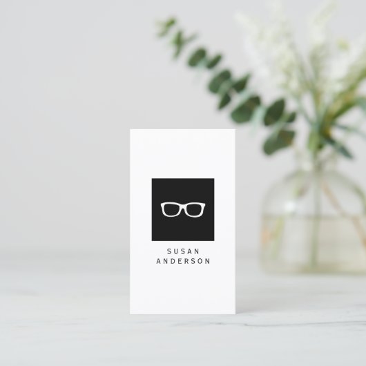 Logo oogglazen Visitekaartje (Staand voorkant)