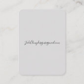 Logo Oorbel Display Kaart Grijze Kalligrafie Visitekaartje (Achterkant)