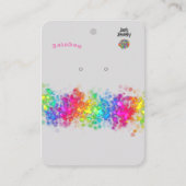 Logo oorbel display regenboog visitekaartje (Voorkant)